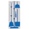5S Supplies 5S Housekeeping Shadow Board Broom Station Version 1 - Gray Board / Blue Shadows No Broom HSB-V1-GRAY/BLUE-BO - alternate 1